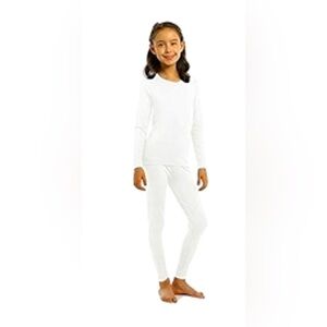 Cuddle Duds Girls Long Sleeve Layering Under Garment 2 piece set. s